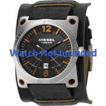Diesel horlogeband DZ1212 Leder Zwart 28mm + standaard stiksel