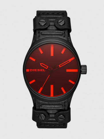 Horlogeband Diesel DZ1833 Leder Zwart 22mm