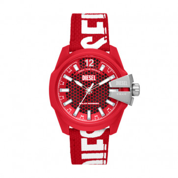 Horlogeband Diesel DZ4619 Nylon/perlon Rood 22mm