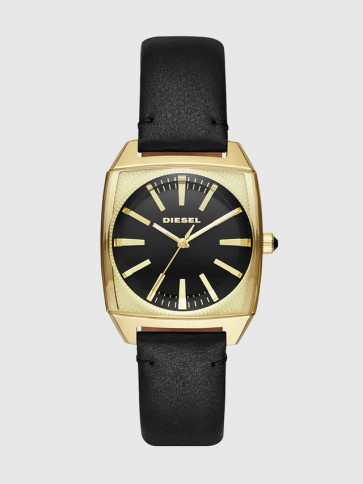 Horlogeband Diesel DZ5557 Leder Zwart 18mm