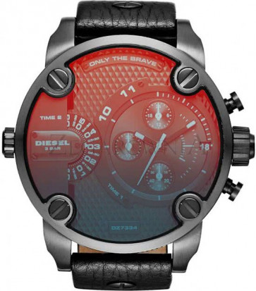 Horlogeband Diesel DZ7334 Leder Zwart 24mm