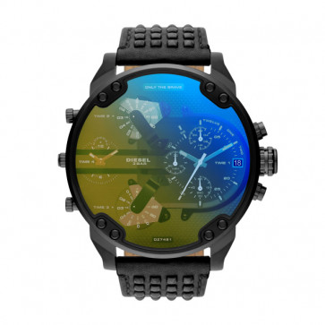 Horlogeband Diesel DZ7451 Leder Zwart 28mm