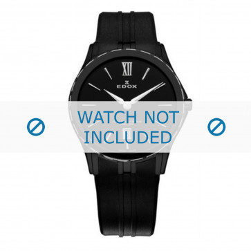 Edox horlogeband 26024-357-N-NIN Silicoon Zwart