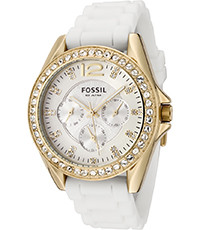 Horlogeband Fossil ES2348 Silicoon Wit 18mm