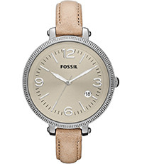 Horlogeband Fossil ES3141 Leder Beige 12mm