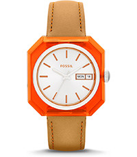 Horlogeband Fossil ES3537 Leder Bruin 18mm