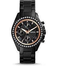 Horlogeband Fossil ES3596 Roestvrij staal (RVS) Zwart 18mm