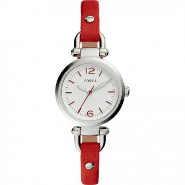 Horlogeband Fossil ES4119 / Georgia Leder Rood 7mm