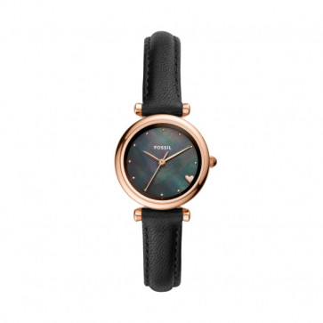 Horlogeband Fossil ES4504 Leder Zwart