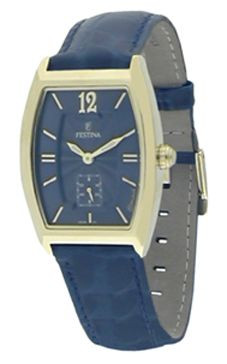 Horlogeband Festina F16026-3 Leder Blauw 18mm