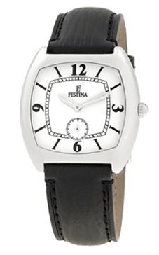 Horlogeband Festina F16041-3 / F16041-9 Leder Zwart 22mm