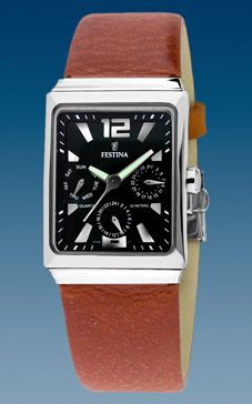 Horlogeband Festina F16139-8 Leder Bruin 23mm