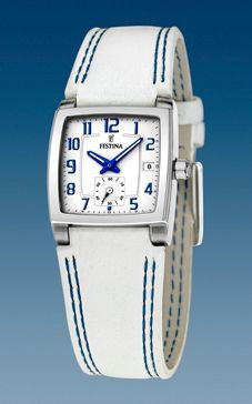 Horlogeband Festina F16181-D Leder Wit 17mm
