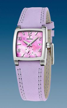 Horlogeband Festina F16181-K Leder Violet