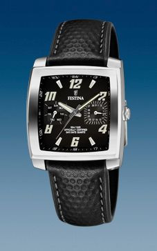 Horlogeband Festina F16182-B Leder Zwart 22mm
