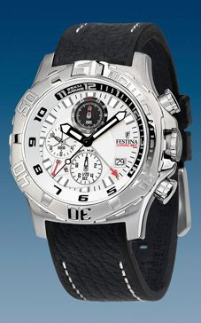 Horlogeband Festina F16183-1 / F16289-4 Leder Zwart 22mm