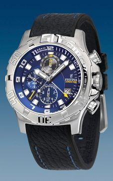 Horlogeband Festina F16183-3 Leder Zwart 22mm