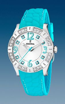 Horlogeband Festina F16541-6 Silicoon Lichtblauw 20mm