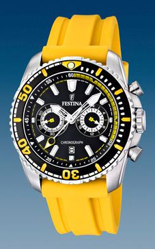 Horlogeband Festina F16574-1 Rubber Geel