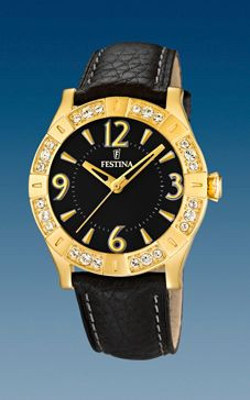 Horlogeband Festina F16580-4 Leder Zwart 20mm