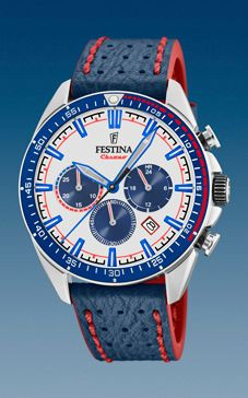 Horlogeband Festina F20377-1 Leder Blauw
