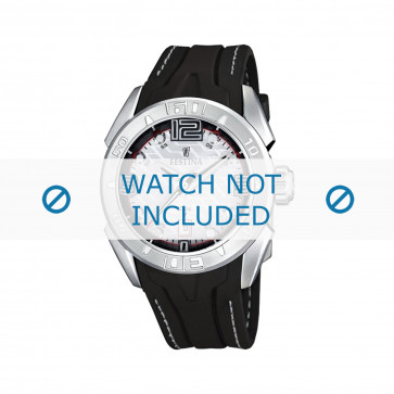 Horlogeband Festina F16670-8 / F16505 Rubber Zwart 25mm