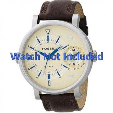 Horlogeband Fossil FS4338 Leder Bruin 24mm