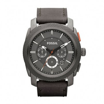 Horlogeband Fossil FS4777 Leder Bruin 22mm