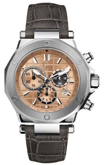 Horlogeband Guess X72017G3S Leder Bruin 21mm