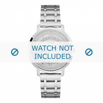 Guess horlogeband W0933L1 Montauk Staal Zilver 18mm