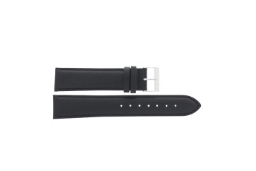 Zwart leder extra lange band 22mm H010