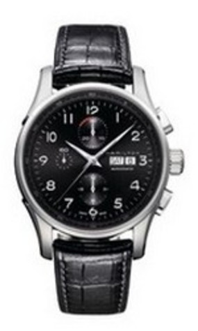 Horlogeband Hamilton H32716839 / H001.32.716.839.01 Leder Zwart 23mm