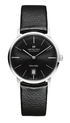 Horlogeband Hamilton H001.38.455.731.11 / H384551 Leder Zwart 20mm