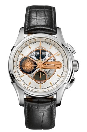 Horlogeband Hamilton H32696751 Leder Zwart 22mm