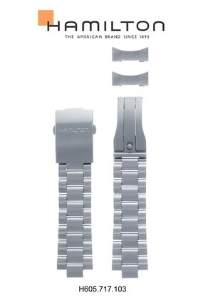 Horlogeband Hamilton H717160 / H605.717.103 Staal 22mm
