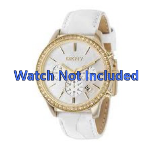 Horlogeband DKNY NY4844 Leder Wit 20mm