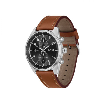 Horlogeband Hugo Boss HB1514161 Leder/Kunststof Bruin
