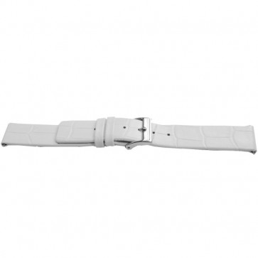 Horlogeband Universeel F520 Leder Wit 18mm