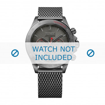 Hugo Boss horlogeband HB-243-1-34-2927 / HB1513443 Staal Zwart