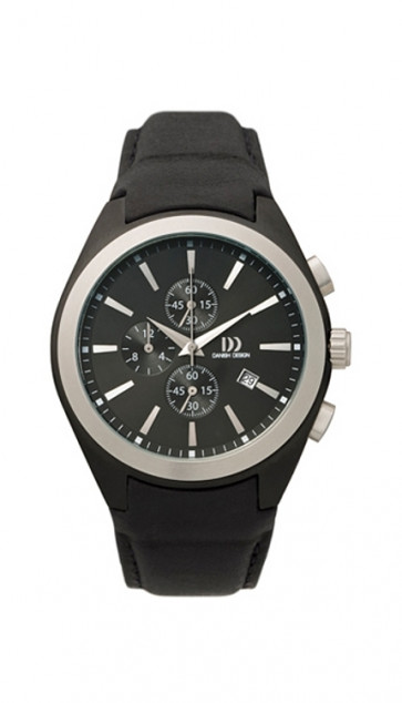 Horlogeband Danish Design IQ13Q794 Leder Zwart 20mm