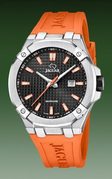 Horlogeband Jaguar J1010-1 Rubber Oranje 18mm