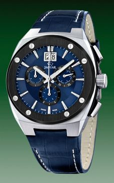 Horlogeband Jaguar J620-G Leder Blauw 16mm