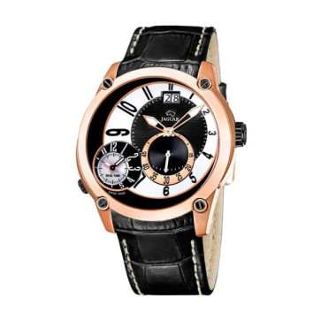 Horlogeband Jaguar J631-2 / J631-3 Leder Zwart 24mm