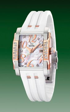 Horlogeband Jaguar J648-1 Rubber Wit 18mm