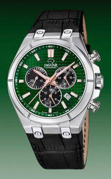 Horlogeband Jaguar J696.3 Leder Zwart 28mm
