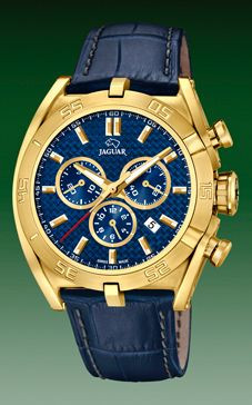 Horlogeband Jaguar J858-2 Leder Blauw