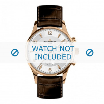 Jacques Lemans horlogeband 1-1654H Leder Bruin + standaard stiksel