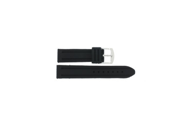 Horlogeband Universeel JD013 Silicoon Zwart 28mm
