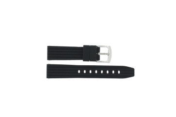 Horlogeband Universeel JD046 Silicoon Zwart 20mm