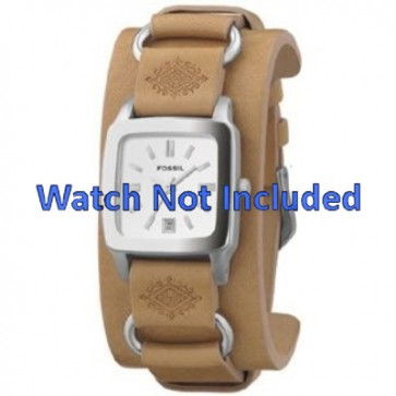 Horlogeband Fossil JR8300 Leder Bruin 16mm